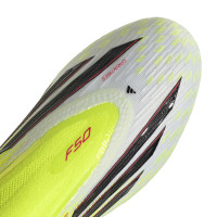 adidas F50 Elite Veterloze Kunstgras Voetbalschoenen (AG) Neongeel Zwart Rood