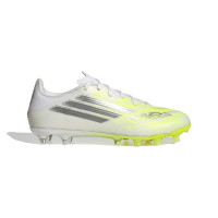 adidas F50 Sparkfusion League Low Gazon Naturel Artificiel Chaussures de Foot (MG) Femmes Blanc Gris Néon Jaune