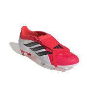 adidas Predator League FT Crampons Vissés Chaussures de Foot (SG) Rouge Blanc Noir