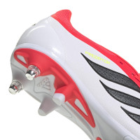 adidas Predator League FT Crampons Vissés Chaussures de Foot (SG) Rouge Blanc Noir