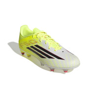 adidas F50 League IJzeren-Nop Voetbalschoenen (SG) Neongeel Zwart Rood