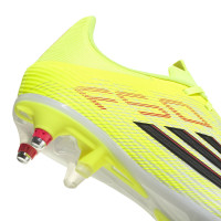 adidas F50 League IJzeren-Nop Voetbalschoenen (SG) Neongeel Zwart Rood