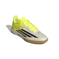 adidas F50 League Zaalvoetbalschoenen (IN) Kids Neongeel Zwart Rood