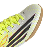 adidas F50 League Zaalvoetbalschoenen (IN) Kids Neongeel Zwart Rood