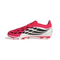 adidas Predator Club Gazon Naturel Artificiel Chaussures de Foot (MG) Enfants Rouge Blanc Noir