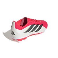 adidas Predator Club Gazon Naturel Artificiel Chaussures de Foot (MG) Enfants Rouge Blanc Noir