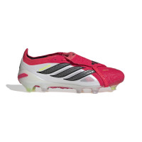 adidas Predator Elite FT Gazon Naturel Chaussures de Foot (FG) Rouge Blanc Noir