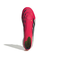 adidas Predator Elite Sans Lacets Crampons Vissés Chaussures de Foot (SG) Rouge Blanc Noir