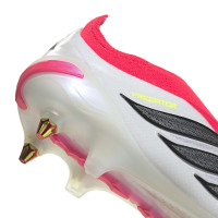 adidas Predator Elite Sans Lacets Crampons Vissés Chaussures de Foot (SG) Rouge Blanc Noir Jaune