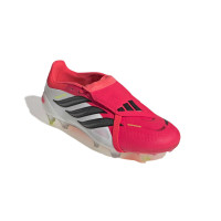 adidas Predator Pro FT Gazon Naturel Chaussures de Foot (FG) Rouge Blanc Noir