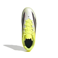 adidas F50 Club Gazon Naturel Gazon Artificiel Chaussures de Foot (MG) Enfants Néon Jaune Noir Rouge