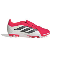 adidas Predator Club FT Gras / Kunstgras Voetbalschoenen (MG) Kids Rood Wit Zwart