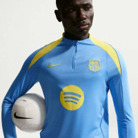 Survêtement Nike FC Barcelona Strike 1/4-Zip 2025-2026 bleu clair bleu foncé jaune vif