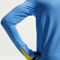 Pull en Haut d'Entraînement Nike FC Barcelona Strike 1/4-Zip 2025-2026 Bleu Jaune