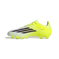 adidas F50 Pro Gazon Naturel Artificiel Chaussures de Foot (MG) Néon Jaune Noir Rouge