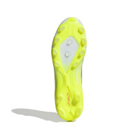 adidas F50 Pro Gazon Naturel Artificiel Chaussures de Foot (MG) Néon Jaune Noir Rouge