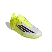 adidas F50 Pro Gazon Naturel Artificiel Chaussures de Foot (MG) Néon Jaune Noir Rouge