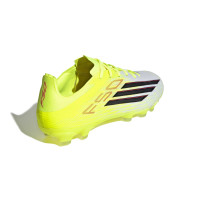adidas F50 Pro Gazon Naturel Artificiel Chaussures de Foot (MG) Néon Jaune Noir Rouge