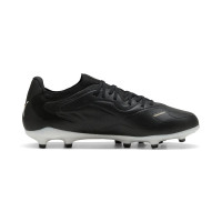 PUMA King 20 Ultimate Gras Voetbalschoenen (FG) Zwart Wit Goud