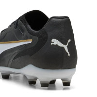 PUMA King 20 Pro Gras / Kunstgras Voetbalschoenen (MG) Zwart Wit Goud