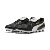 PUMA King Top Gras / Kunstgras Voetbalschoenen (MG) Zwart Goud Wit