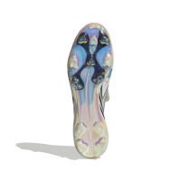 adidas F50 Tunit Messi Elite Gazon Naturel Chaussures de Foot (FG) Blanc Bleu Doré