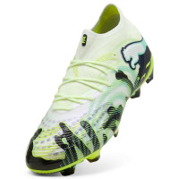 PUMA Future 9 Ultimate Gazon Naturel Chaussures de Foot (FG) Vert Noir Blanc
