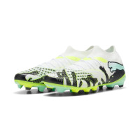 PUMA Future 9 Match Gazon Naturel Artificiel Chaussures de Foot (MG) Blanc Vert Noir