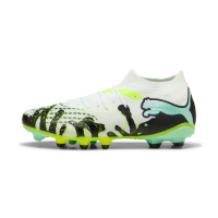 PUMA Future 9 Match Gazon Naturel Artificiel Chaussures de Foot (MG) Blanc Vert Noir
