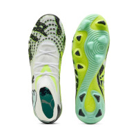 PUMA Future 9 Match Gazon Naturel Artificiel Chaussures de Foot (MG) Blanc Vert Noir