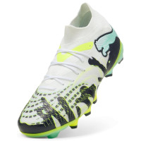 PUMA Future 9 Match Gazon Naturel Artificiel Chaussures de Foot (MG) Blanc Vert Noir