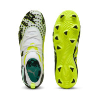 PUMA Future 9 Match Gazon Naturel Artificiel Chaussures de Foot (MG) Enfants Blanc Vert Noir