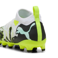 PUMA Future 9 Match Gazon Naturel Artificiel Chaussures de Foot (MG) Enfants Blanc Vert Noir