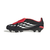 adidas Predator Elite FT Gazon Naturel Chaussures de Foot (FG) Enfants Noir Blanc Rouge