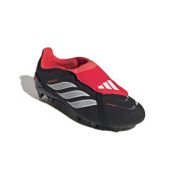 adidas Predator Elite FT Gazon Naturel Chaussures de Foot (FG) Enfants Noir Blanc Rouge