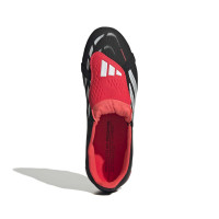 adidas Predator Elite FT Gazon Naturel Chaussures de Foot (FG) Enfants Noir Blanc Rouge