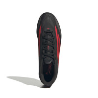 adidas F50 League Chaussures de Foot en Salle (IN) Noir Rouge Gris Foncé