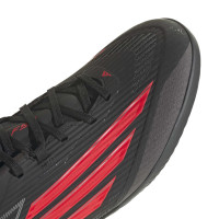 adidas F50 League Chaussures de Foot en Salle (IN) Noir Rouge Gris Foncé