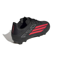 adidas F50 League Gazon Naturel Gazon Artificiel Chaussures de Foot (MG) Enfants Noir Rouge Gris Foncé