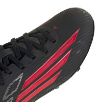 adidas F50 League Gazon Naturel Gazon Artificiel Chaussures de Foot (MG) Enfants Noir Rouge Gris Foncé