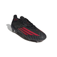 adidas F50 Elite Gazon Naturel Chaussures de Foot (FG) Noir Rouge Gris Foncé