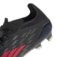 adidas F50 Elite Gazon Naturel Chaussures de Foot (FG) Noir Rouge Gris Foncé