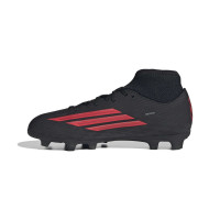 adidas F50 Club Mid Gazon Naturel Gazon Artificiel Chaussures de Foot (MG) Enfants Noir Rouge Gris Foncé