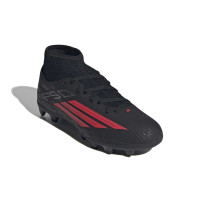 adidas F50 Club Mid Gazon Naturel Gazon Artificiel Chaussures de Foot (MG) Enfants Noir Rouge Gris Foncé