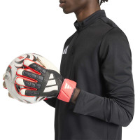 adidas Predator Match Fingersave Keepershandschoenen Zwart Wit Rood