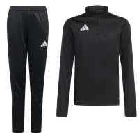 Survêtement adidas Entrada 26 à 1/4 fermeture éclair pour enfants, noir et blanc