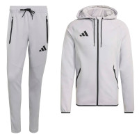 Combinaison de jogging à fermeture éclair intégrale adidas Tiro Travel, gris