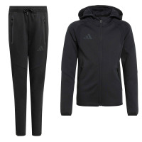 Combinaison de jogging à fermeture éclair intégrale adidas Tiro Travel pour Enfants, noire