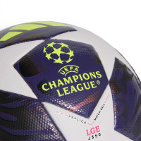 adidas UEFA Champions League League J350 Final Ballon de Foot Taille 5 2025-2026 Mauve Blanc Jaune