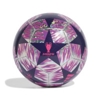 adidas UEFA Champions League Training Foil Final Ballon de Foot Taille 5 2025-2026 Argenté Mauve Rose